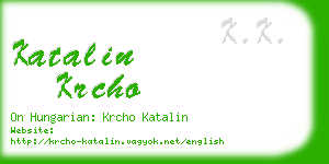 katalin krcho business card